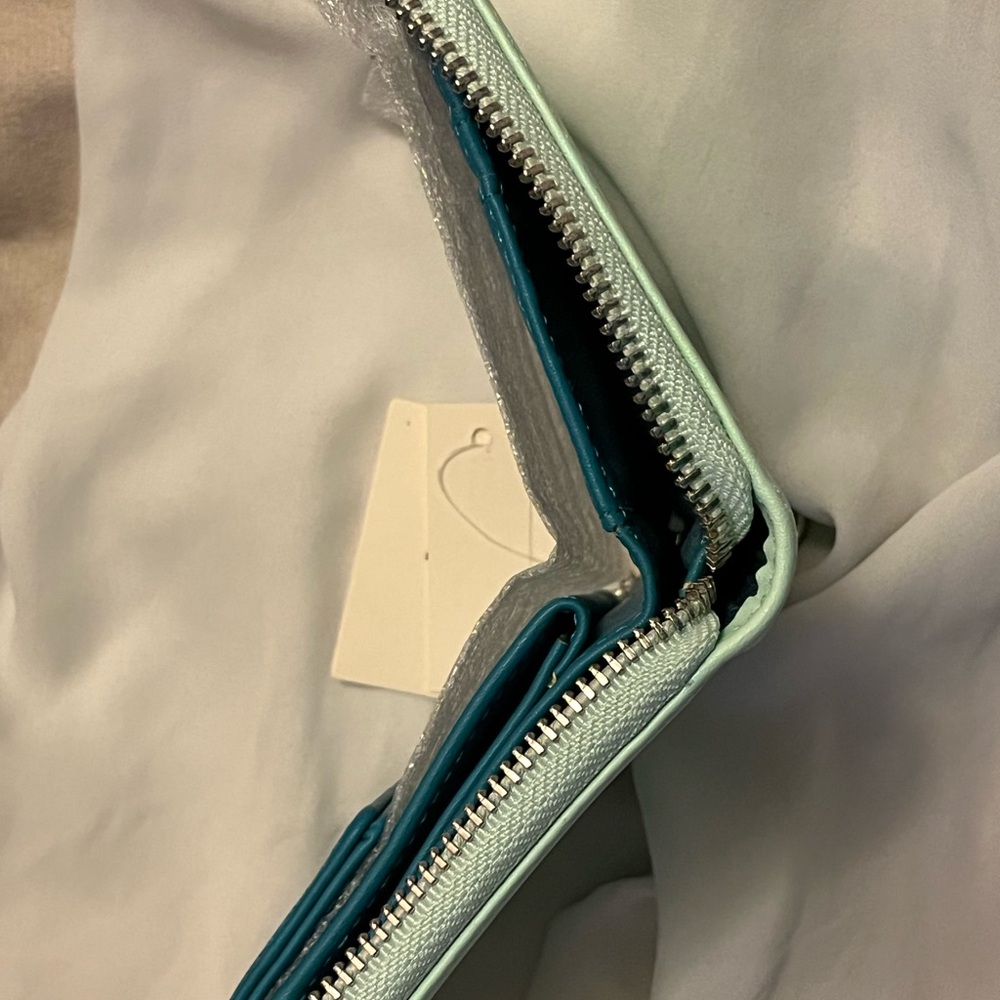 Urban Outfitters Mint Green Wallet with zipper closure - Picture 5 of 10